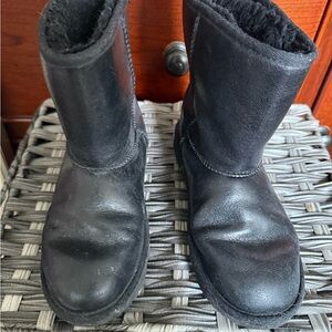 UGG Black Leather Boots